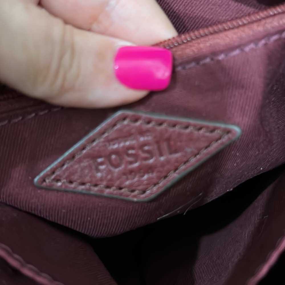 Fossil Emerson Leather Satchel, Double Handle Crossbody Bag - Picture 13 of 17